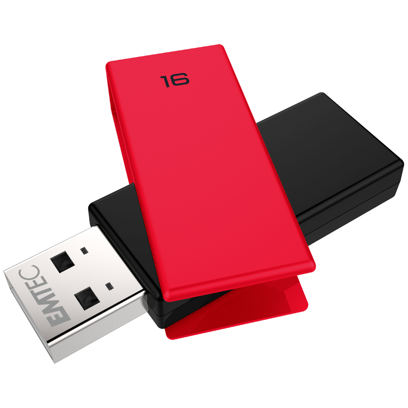 EMTEC USB2.0 PEN DRIVE 16GB BRICK C350 RED
