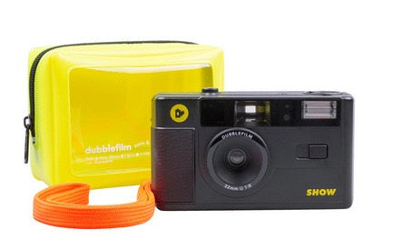 DUBBLEFILM SHOW CAMERA BLACK 35MM WITH FLASH INCL. CASE