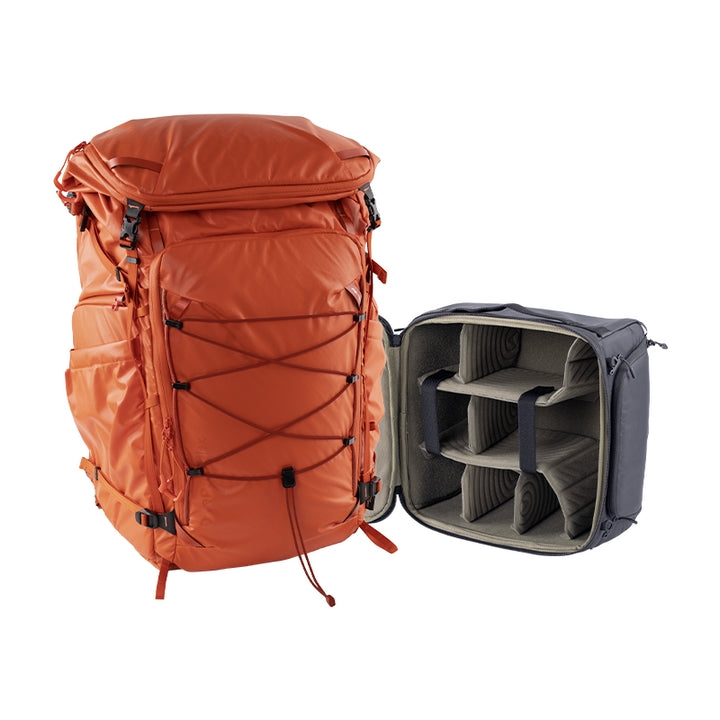 ONEPRO FLEX BACKPACK SUNSET ORANGE, 40L + CAMERA INSERT M