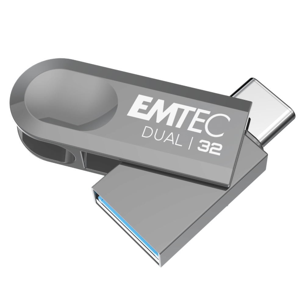 EMTEC USB 3.2 DUAL D280 PEN DRIVE 32GB TYPE-C /USB BACK-UP OTG