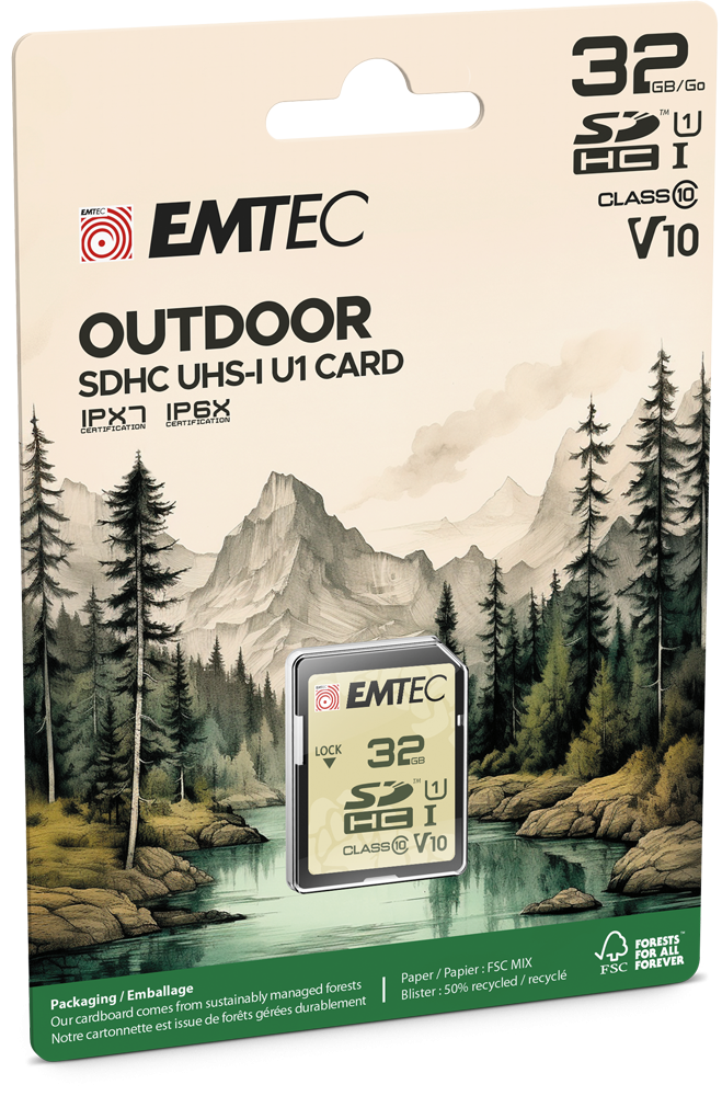 EMTEC SD 32GB OUTDOOR UHS1 U1 V10 IP6X IPX7