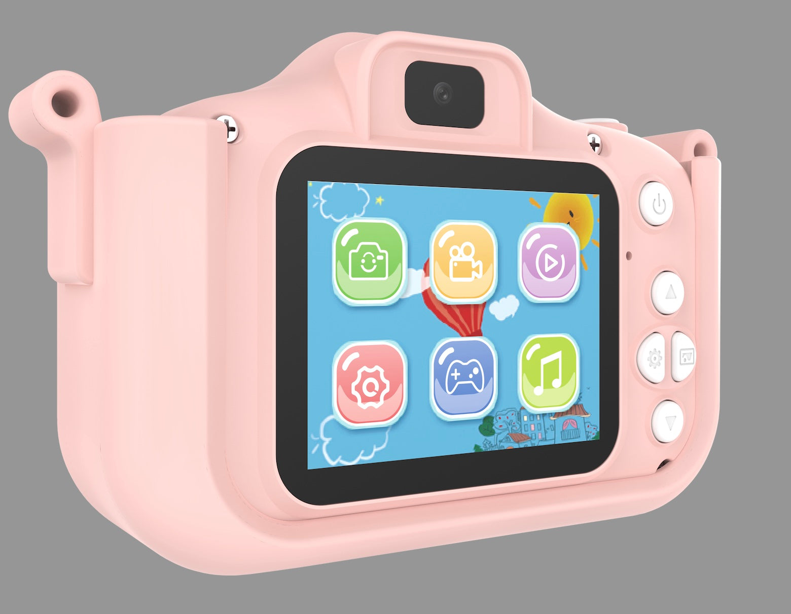 ASAKY KIDS PHOTO CAMERA DIGITAL BUBBLE MICRO SD 2"IPS HD SCREEN PINK + COVER UNICORN