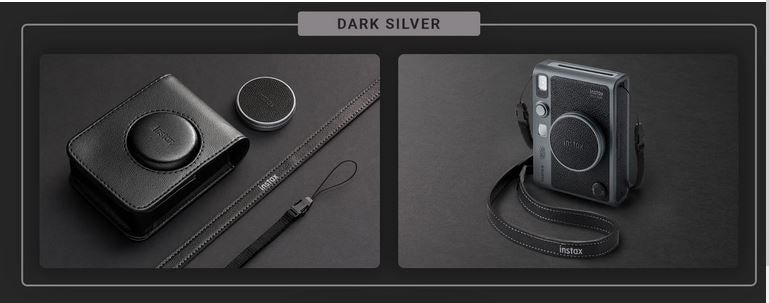 Fujifilm INSTAX MINI EVO DARK SILVER LIMITED EDITION 90TH KIT BUNDLE