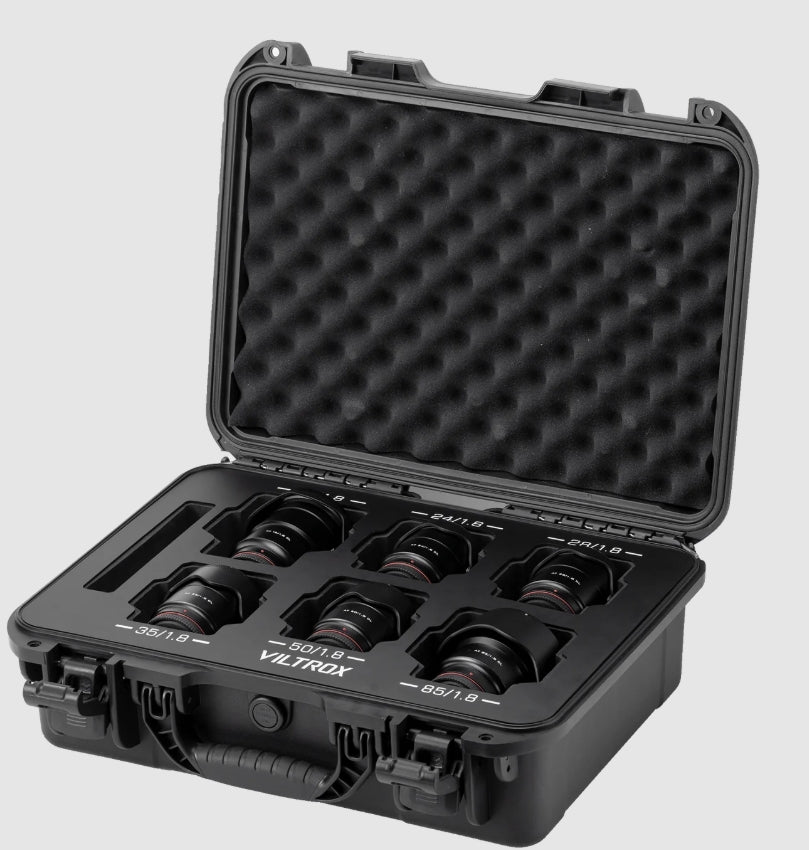 Viltrox AF 16+28+85+24+35+50mm OBIETTIVI FULL FRAME LENS SET PER RONIN CON VALIGIA DL-MOUNT