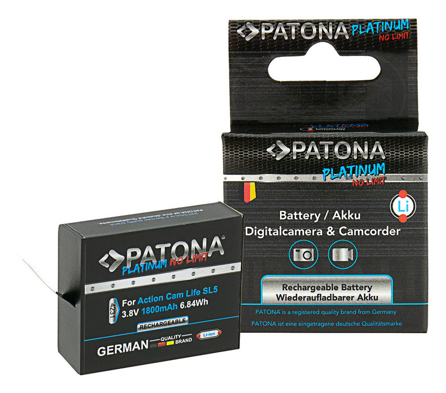 PATONA PLATINUM BATTERIA PER PATONA ACTION CAM SL5