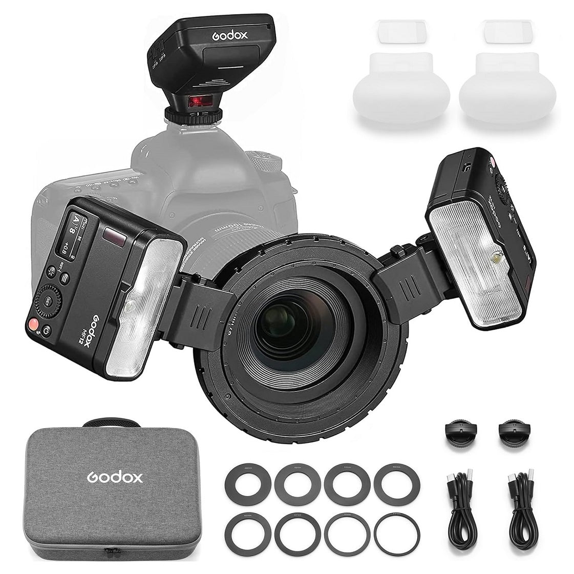 Godox MF12-DK1 Kit Flash Macro TTL con Trasmettitore X-Pro II per Sony