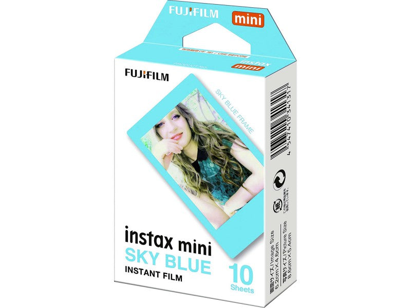 Fujifilm Instax Mini Pellicola Istantanea 10 pose Sky Blue Frame