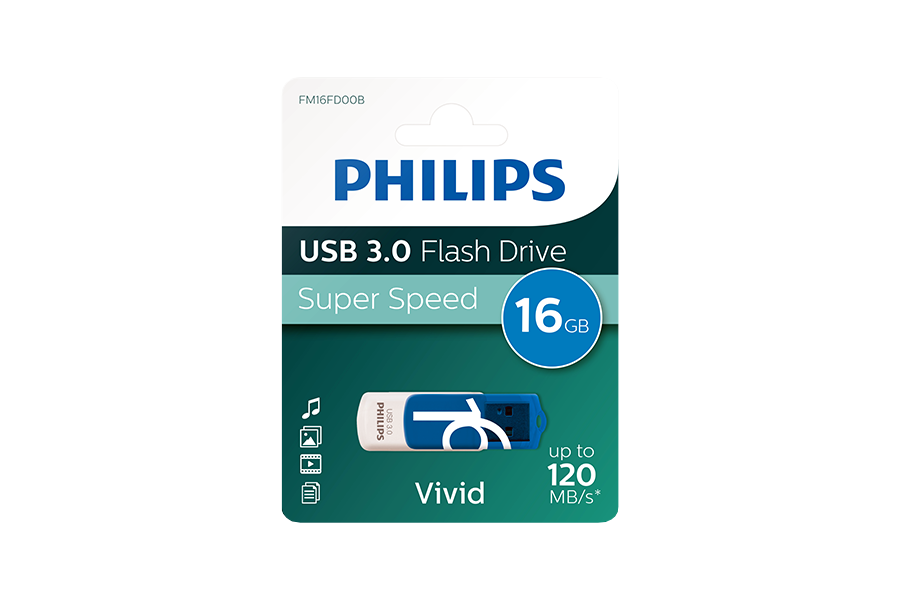 PHILIPS USB 3.0 PEN DRIVE 16GB KEY VIVID BLUE