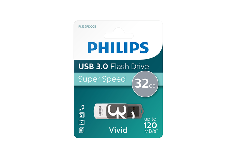 PHILIPS USB 3.0 PEN DRIVE 32GB KEY VIVID GREY