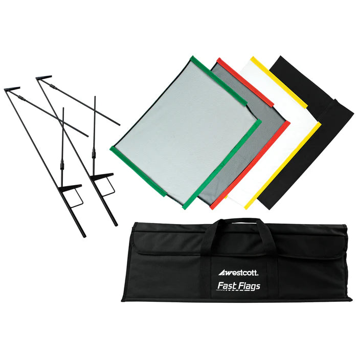 WESTCOTT FAST FLAG KIT (45,7X60,1 CM) KIT 5 BANDIERE +2 TELAI+ BORSA
