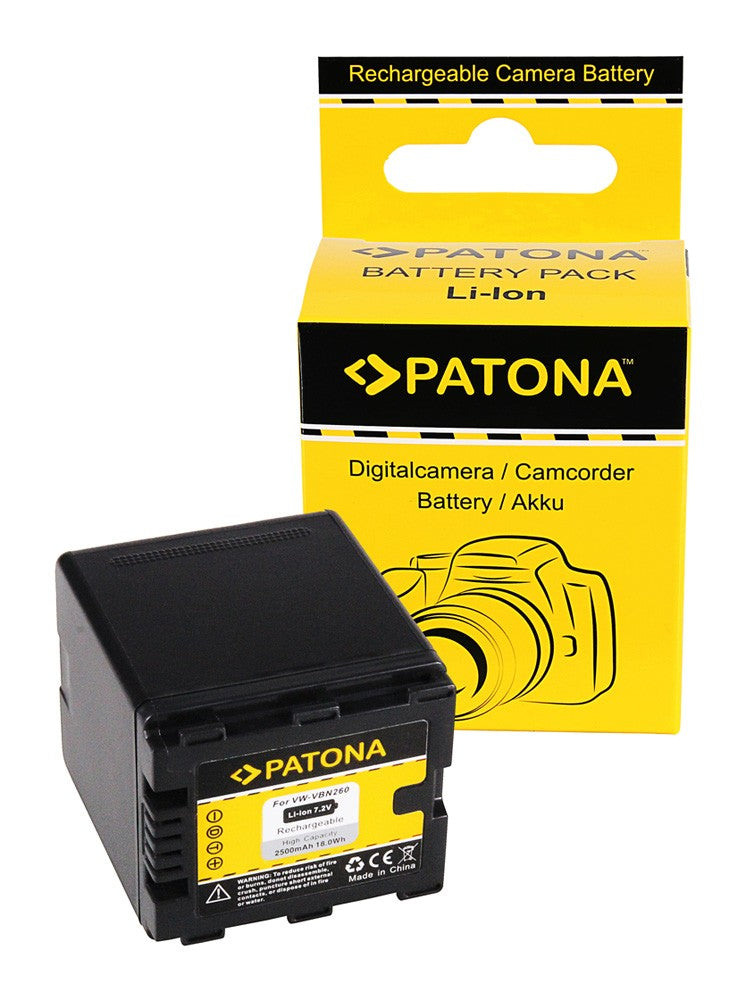 PATONA BATTERY PANASONIC HDC-SD800 SD900 SD909 TM900 HS900 VW-VBN260