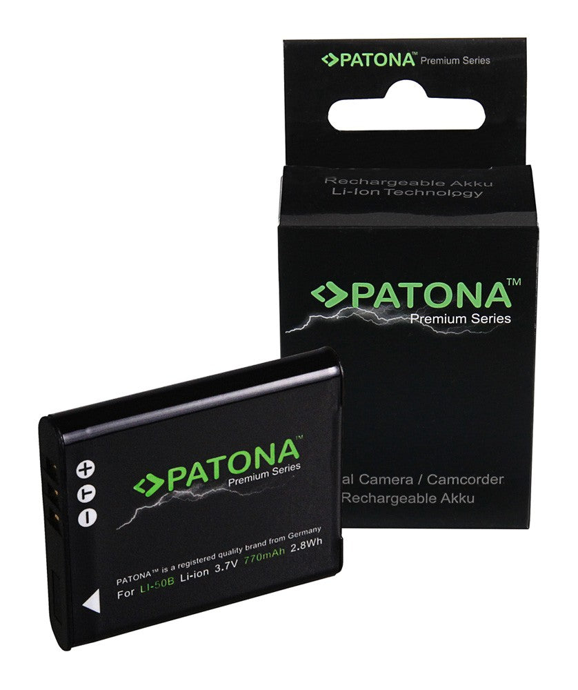 PATONA PREMIUM BATTERY F OLYMPUS LI50B RICOH DB100 PENTAX D-LI92 MJU 850S