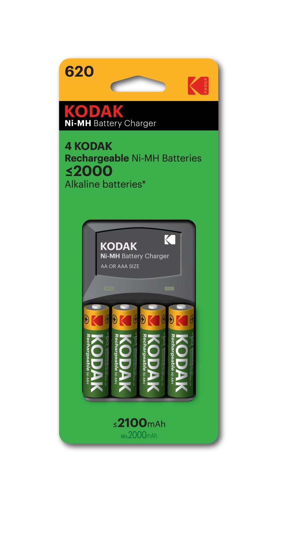 CARICABATTERIE K620E CON 4 STILO INCLUSE 2100MAH