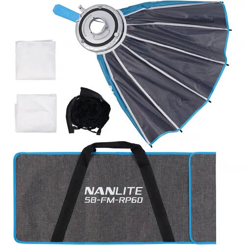 NANLITE - RAPID 60 FM PARABOLIC SOFTBOX CON GRIGLIA PER FORZA 60-150, FS60B, FC60B-120