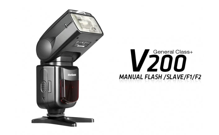 VOELOON V200 FLASH UNIVERSALE GN50+TTL SLAVE CANON E NIKON +ZOOMING