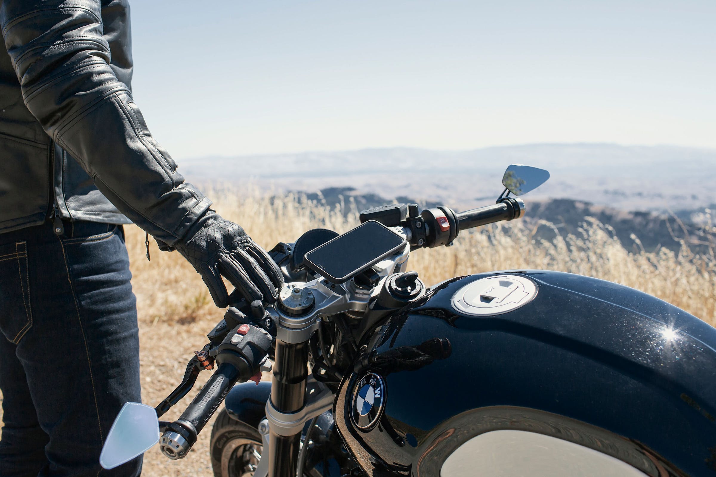 Mobile - Supporto da manubrio centrale per moto - con Antivibrazione