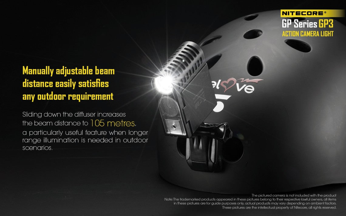 NITECORE ILLUMINATORE LED GP3 PER ACTION CAM 360 LUMENS BATTERIA NLGP3 INCLUSA