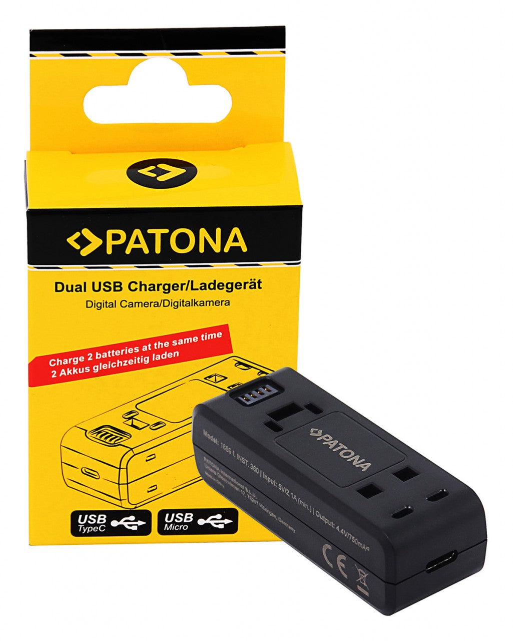 BATTERIA PER TELECAMERA SPORTIVA USB