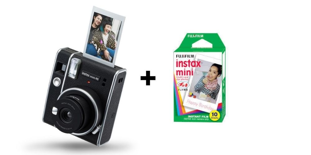 Fujifilm INSTAX MINI 40 BLACK KIT +10 SCATTI