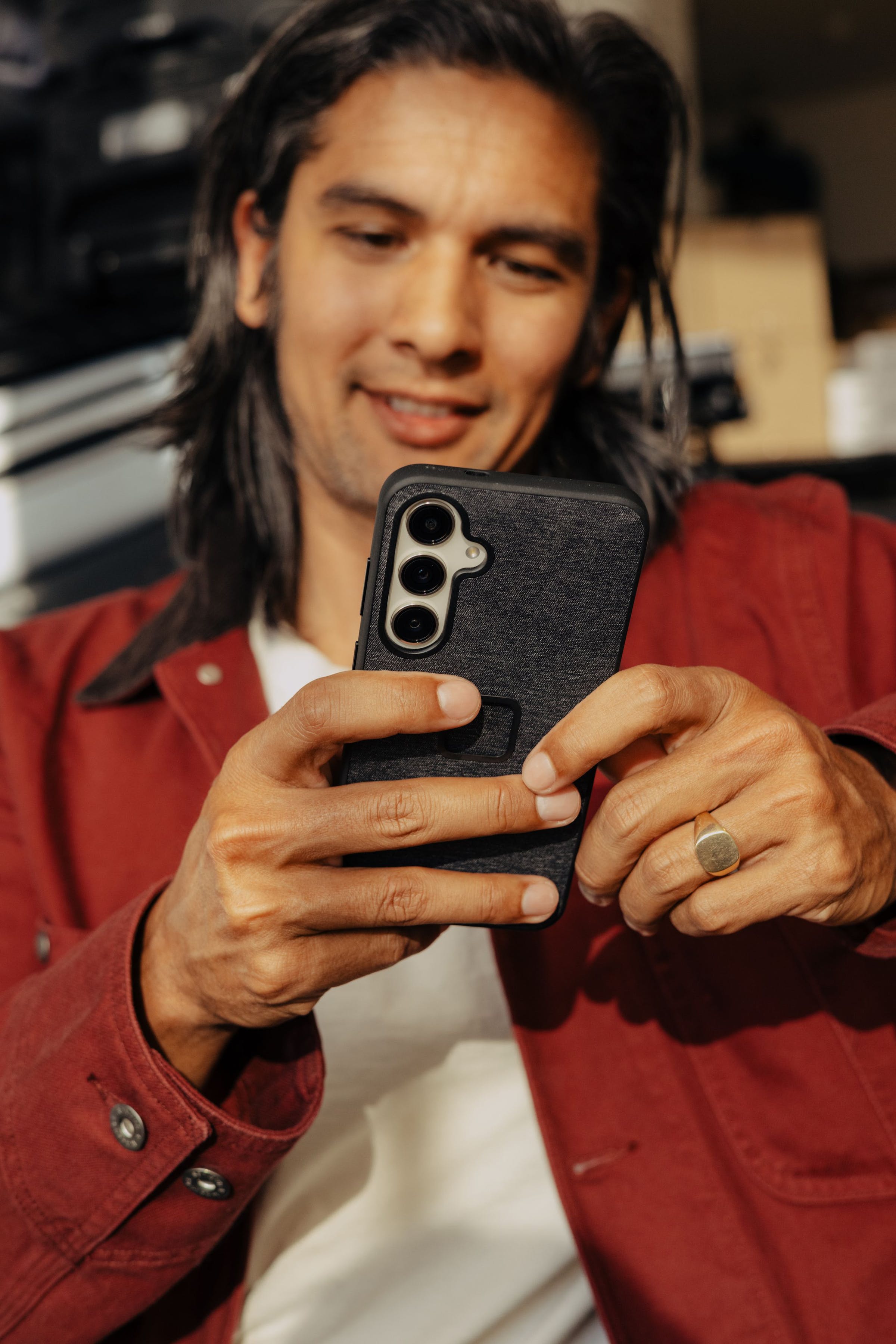 Mobile Everyday Fabric Case Samsung Galaxy S24 Charcoal.