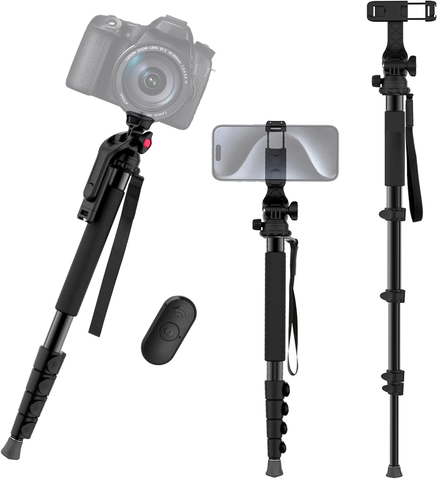 MONOPOD CON ADATTATORE PER TELEFONI