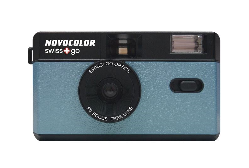 SWISS-GO PHOTO CAMERA NOVOCOLOR 35MM ANALOGICA BLU