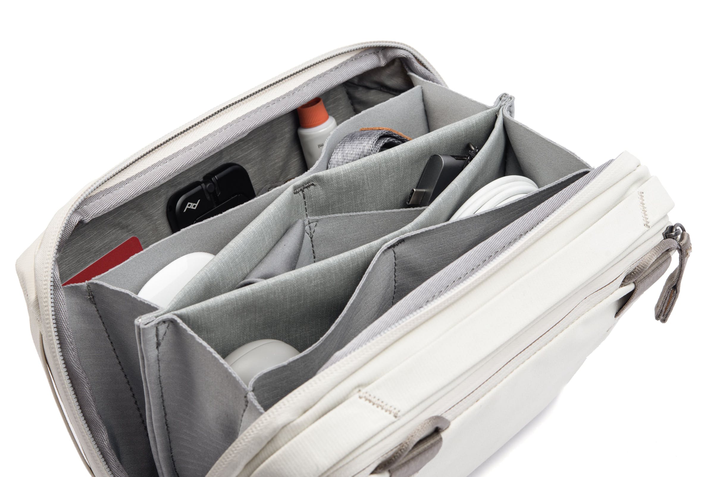 Tech Pouch Bone - Bianco Beige