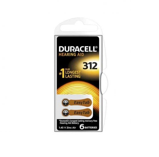 DURACELL PILA DA 312 1,4V 6PZ ACUSTICA EASY TAB