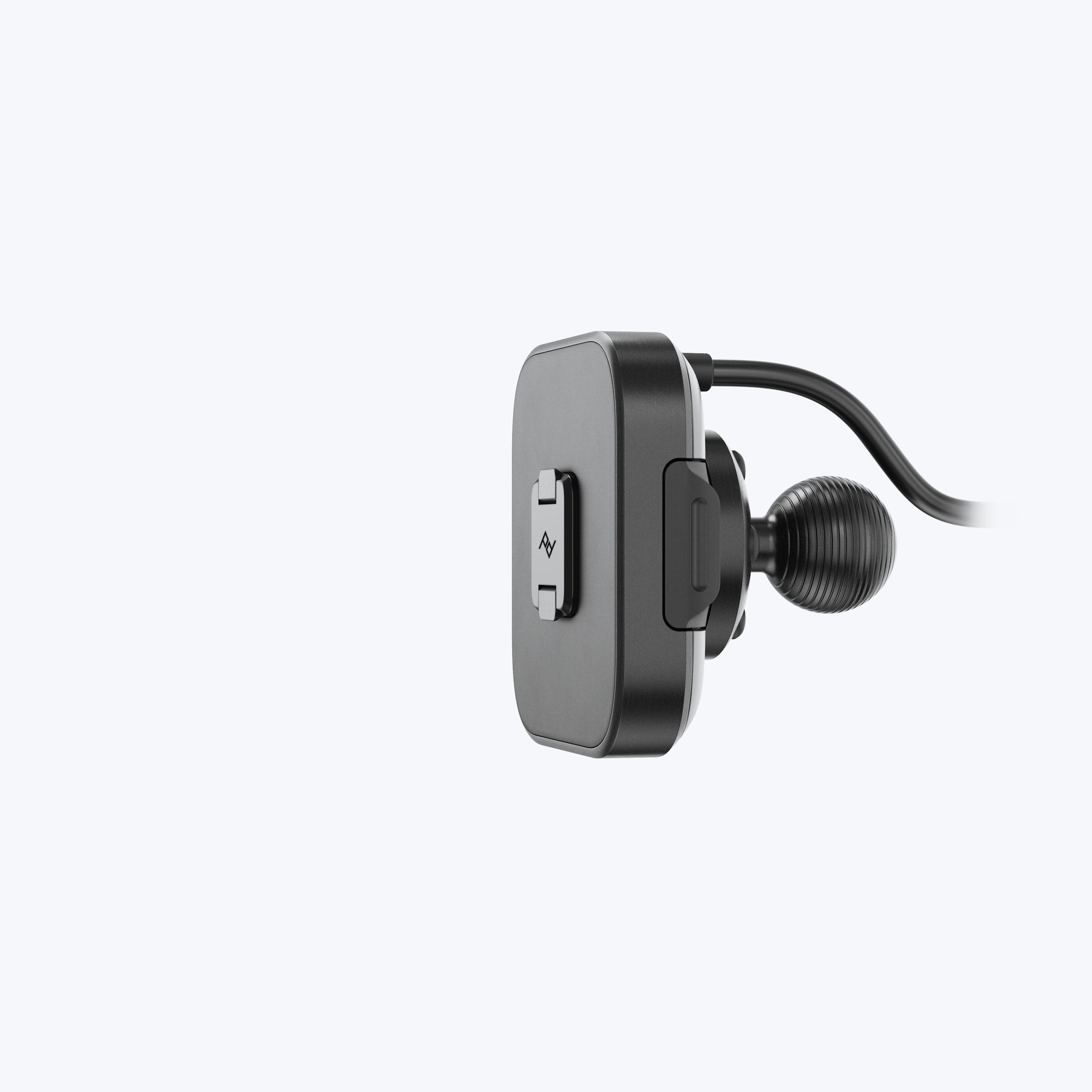 Mobile Motorcycle Mount 20mm Ball Adapter: Locking & Charging Black