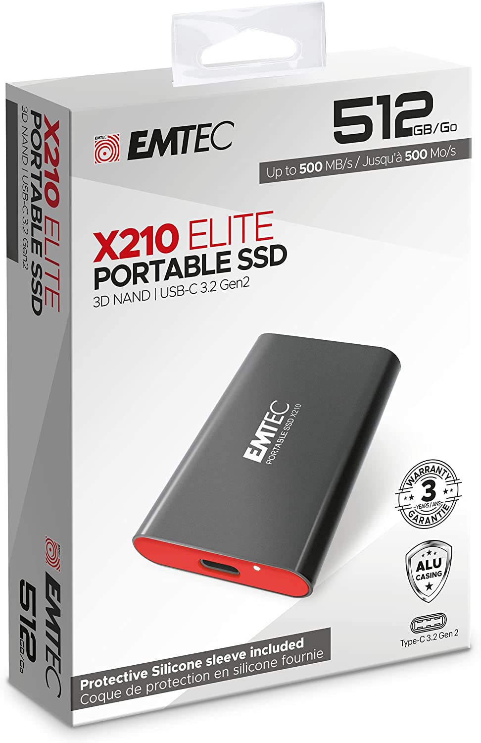 EMTEC SSD 3.2GEN2 X210 512GB PORTABLE
