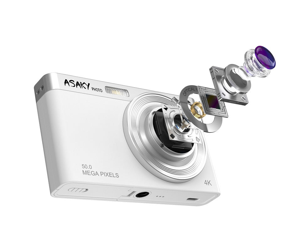 ASAKY PHOTO ROCKET D-8 NERA - DIGITAL CAMERA 50MP 2,8'' IPS TFT ZOOM OTTICO 8X