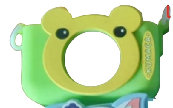 ASAKY KIDS BUBBLE COVER IN SILICONE GREEN RANA PER PHOTO CAMERA BLS-X200