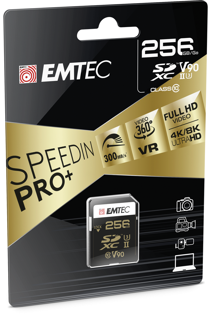 EMTEC SpeedIN Pro SD UHS I U3 V30 256 GB
