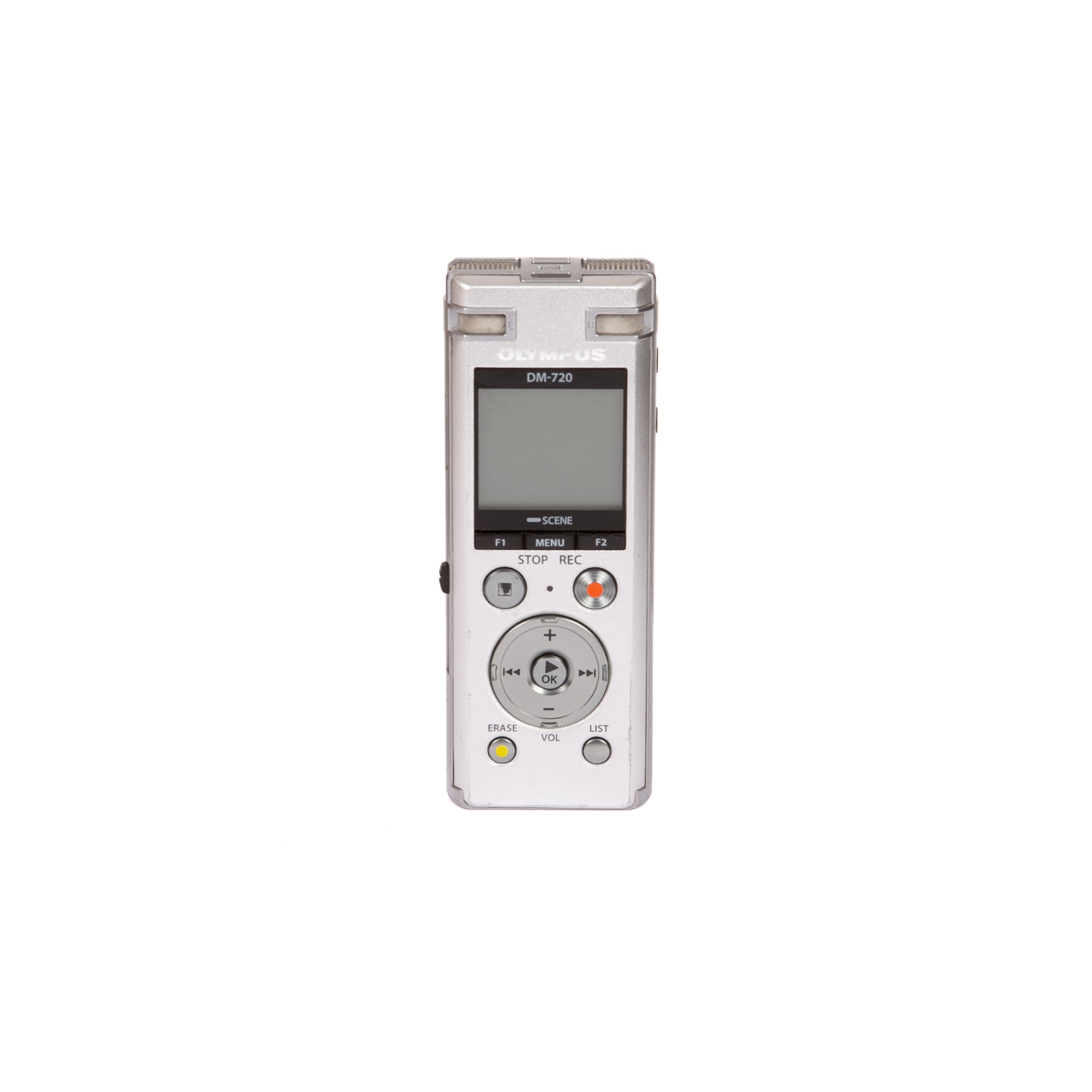 Olympus DM-720 con 4 GB, slot Micro SD, ricarica USB