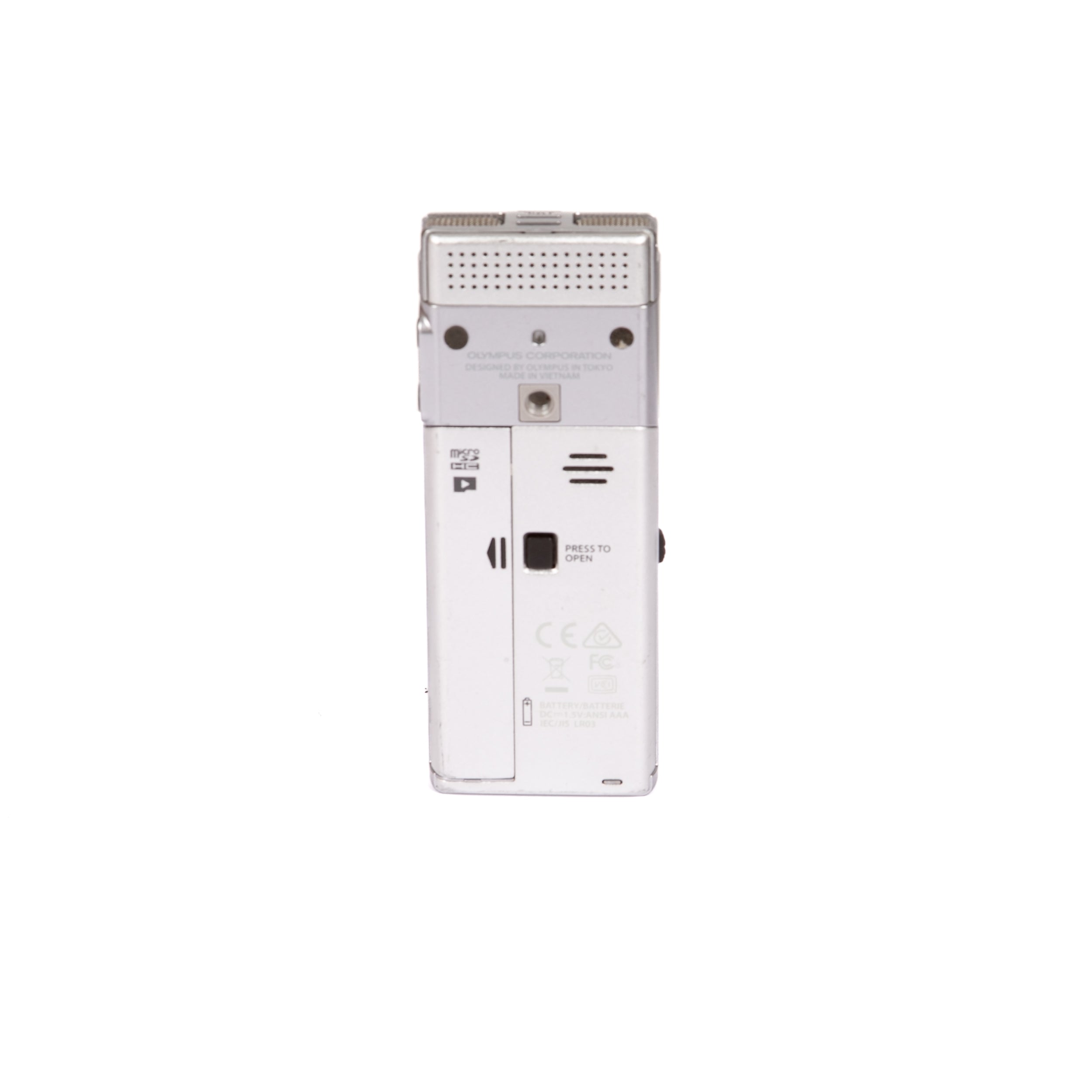Olympus DM-720 con 4 GB, slot Micro SD, ricarica USB
