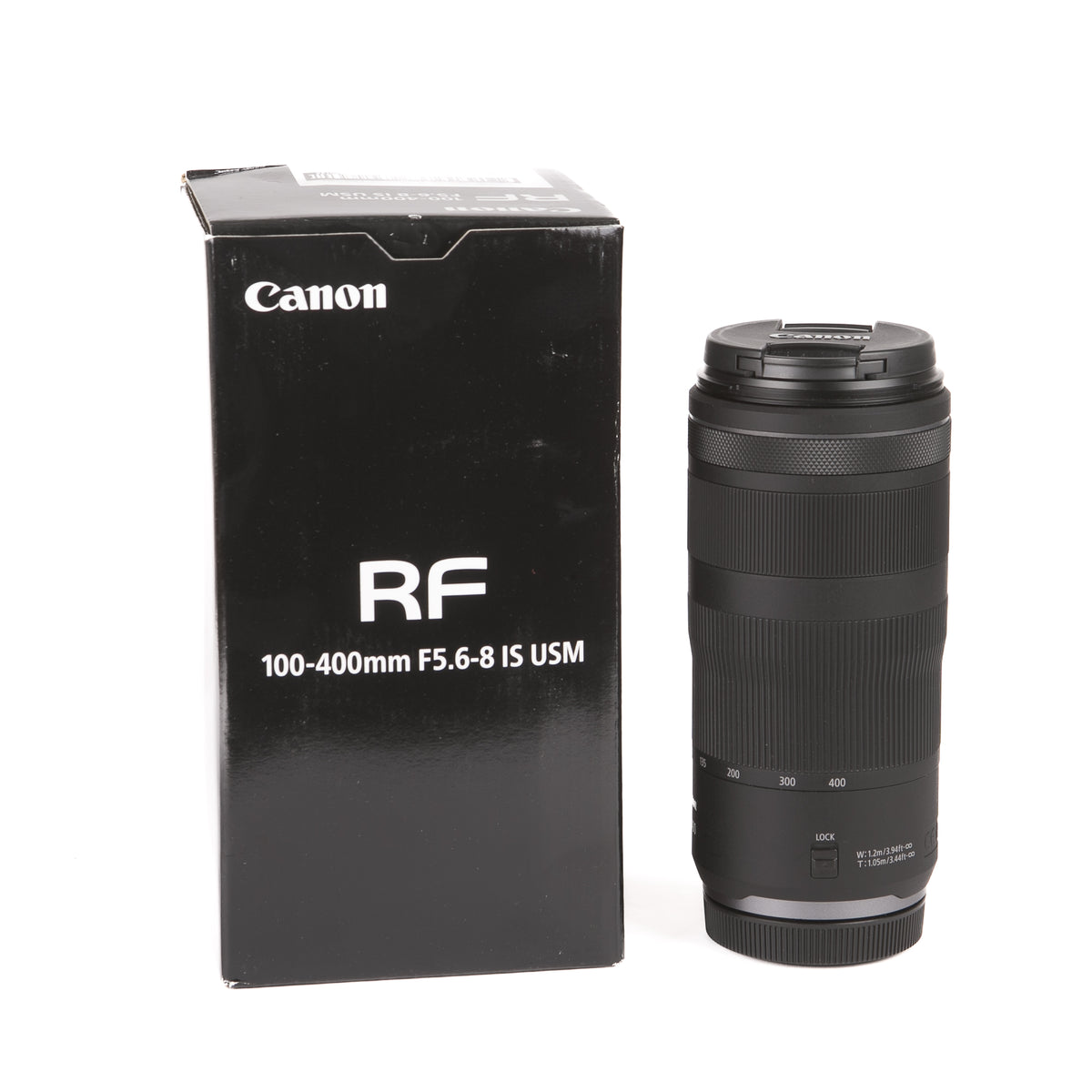 Canon RF 100-400 mm f/5.6-8 IS USM con scatola