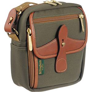 Billingham Borsello Pola Stowaway FibreNyte Verde Salvia/Bordi Cuoio cioccolato
