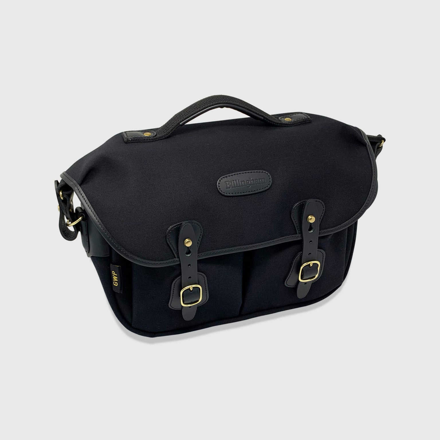Billingham Borsa Hadley Pro 2020 LIMITED EDITION Greg Williams Tela Nero/Nero con finiture di ottone
