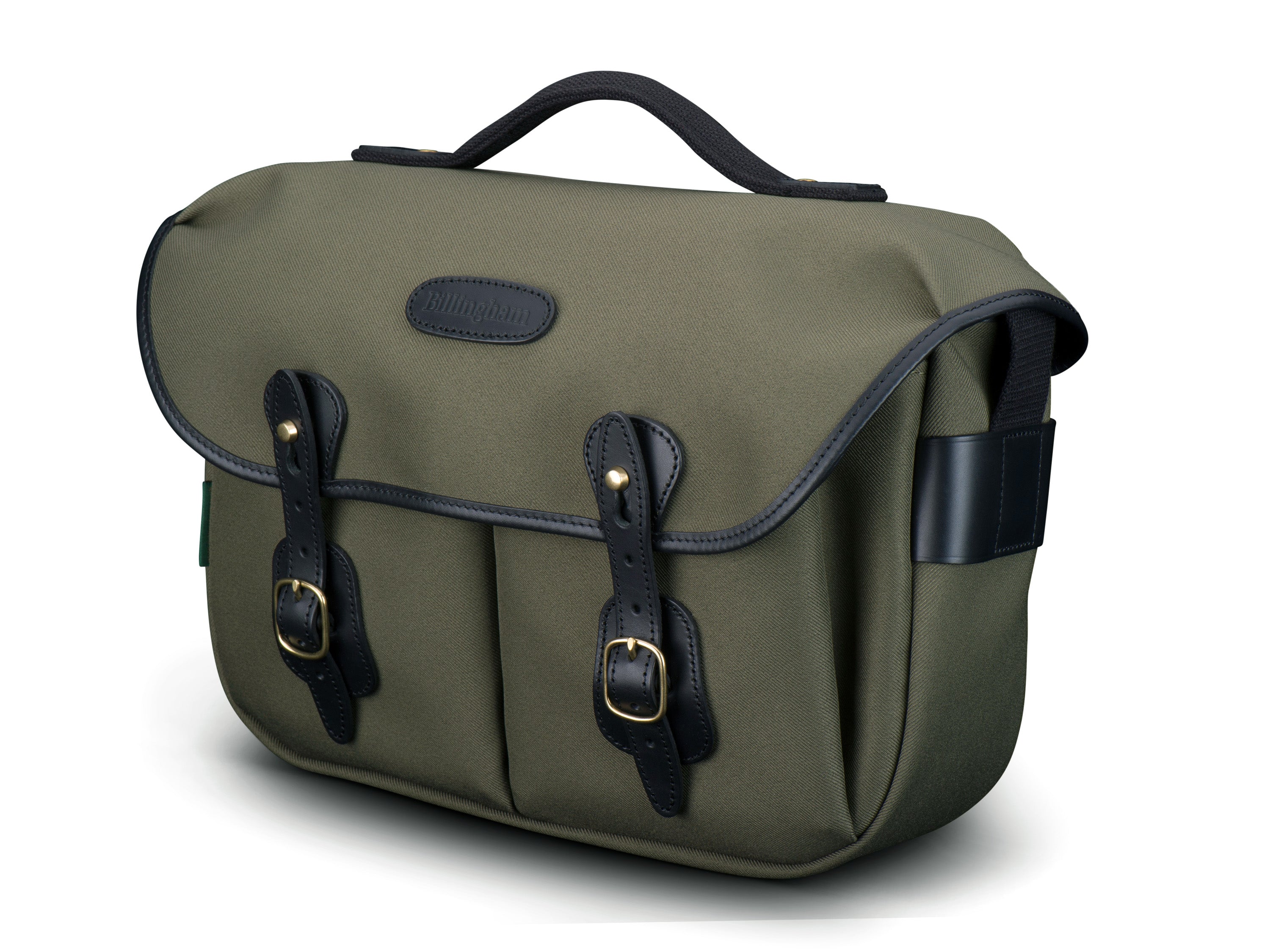 Billingham Borsa Hadley Pro FibreNyte Verde Salvia/Bordi Cuoio nero