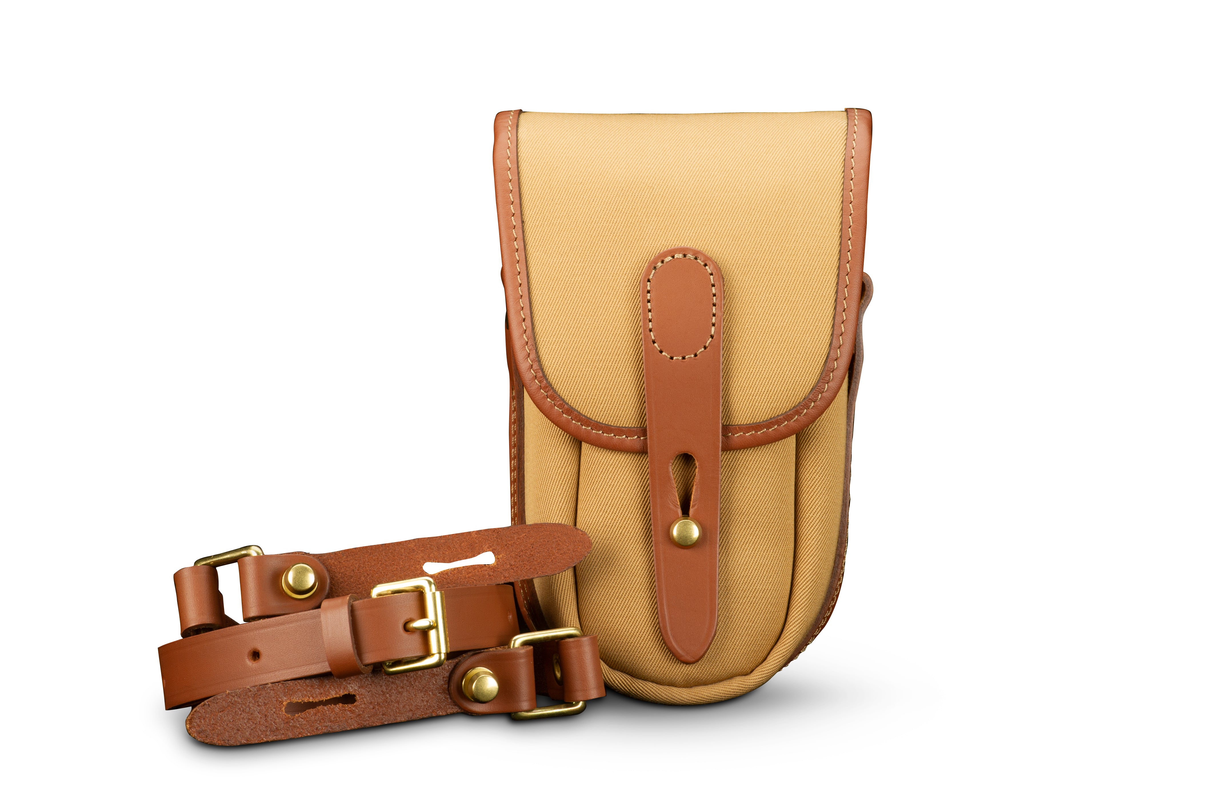 Billingham Borsa TEN-16 Tela Khaki/Bordi Cuoio marrone chiaro