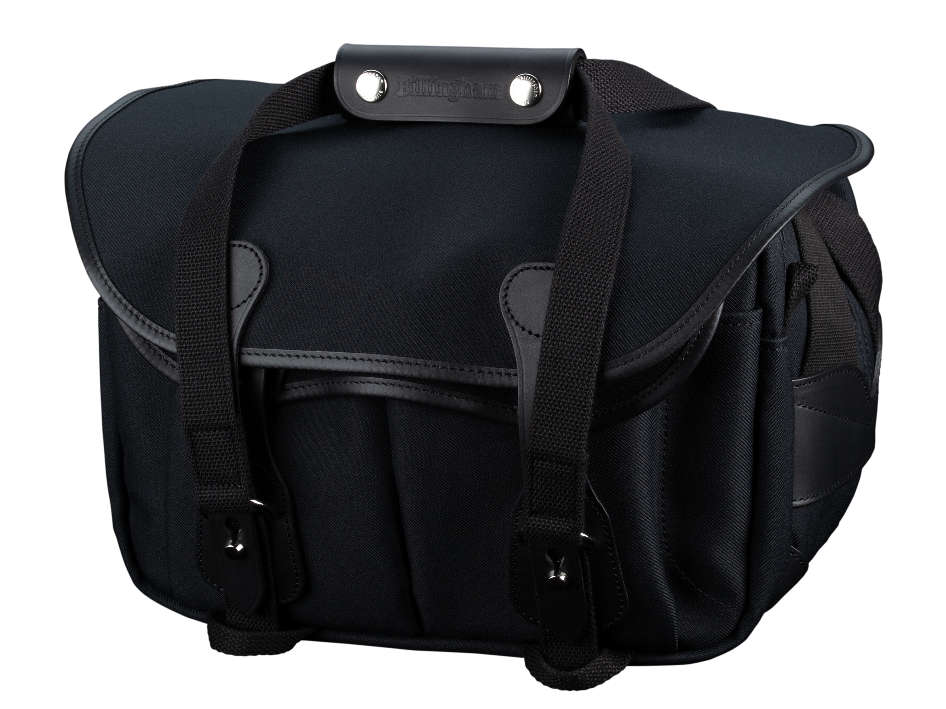 Billingham Borsa 225 MKII FibreNyte Nera/Bordi cuoio neri