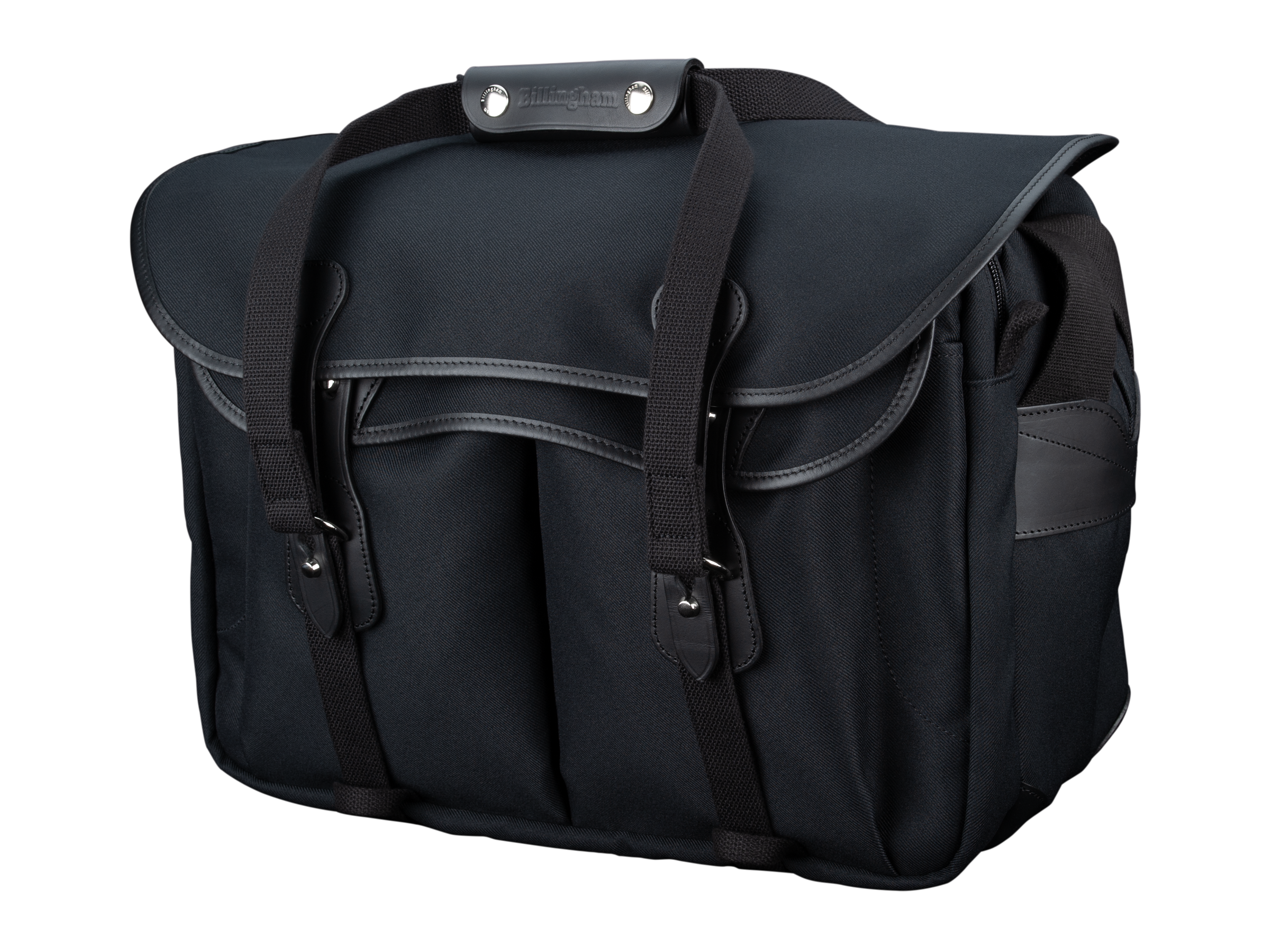 Billingham Borsa 445 MKII FibreNyte Nera/Bordi Cuoio neri