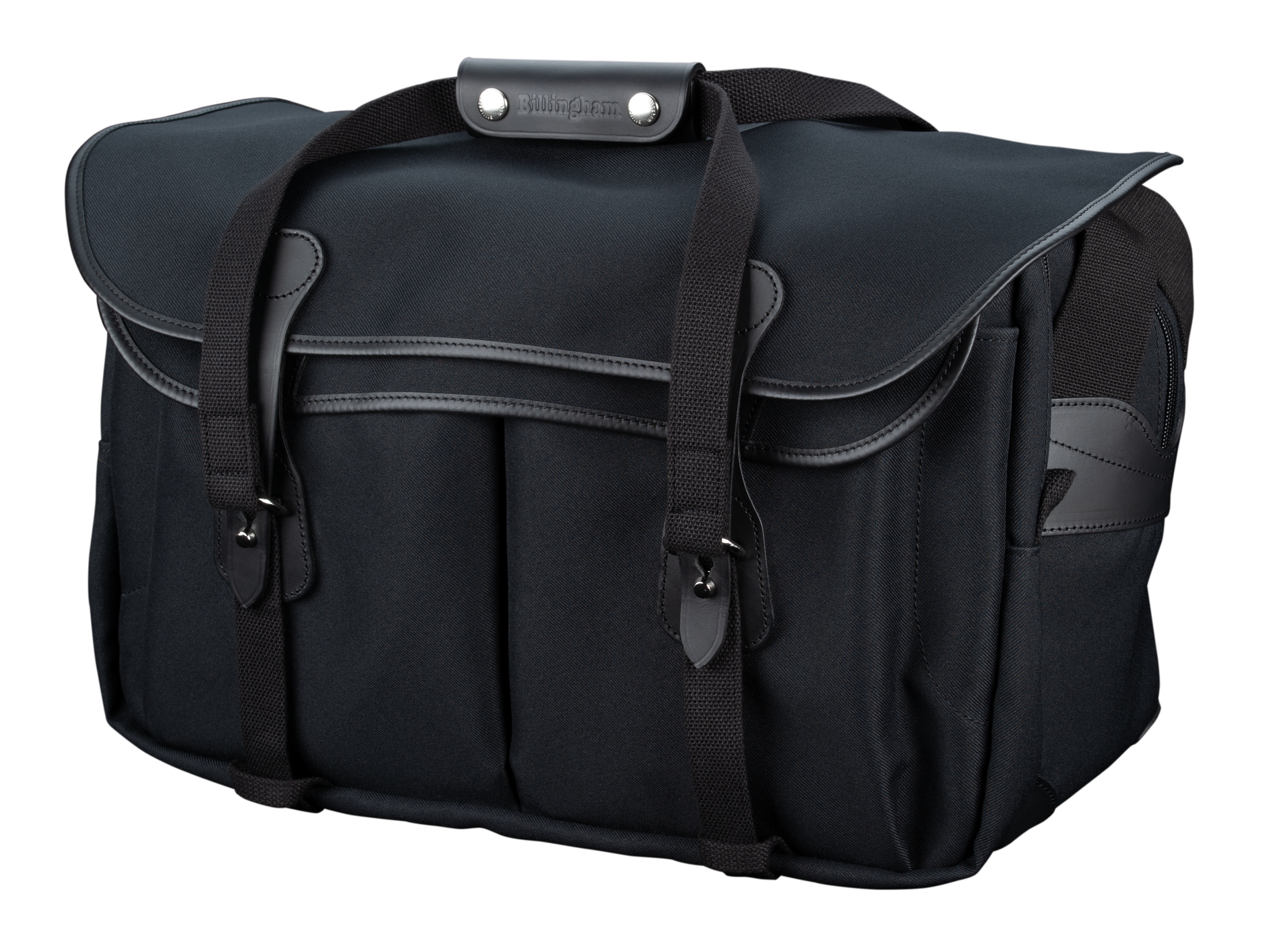 Billingham Borsa 555 MKII FiberNyte Nera/Bordi Cuoio nero