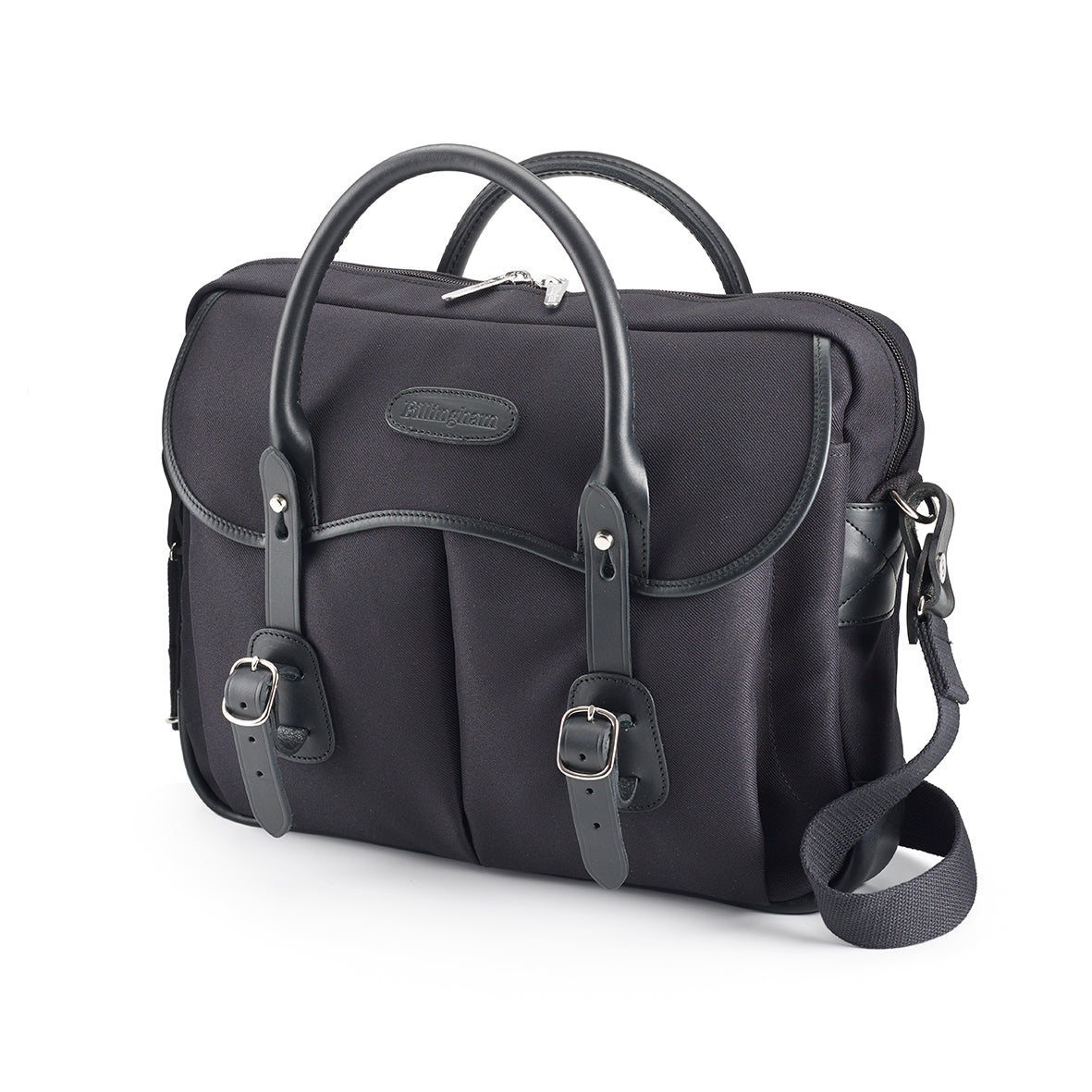 Billingham Borsa Thomas Brief case FibreNyte Nero/Bordi Cuoio nero