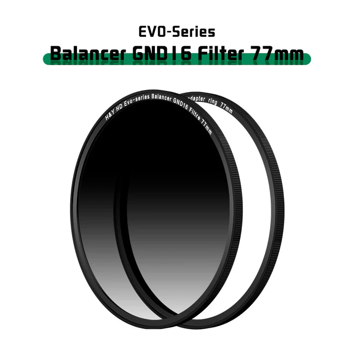 H&Y filtro EVO HD Balancer GND 16 alluminio anodizzato 77mm e adattatore magnetico