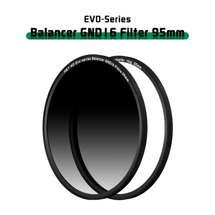 H&Y filtro EVO HD Balancer GND 16 alluminio anodizzato 95mm e adattatore magnetico