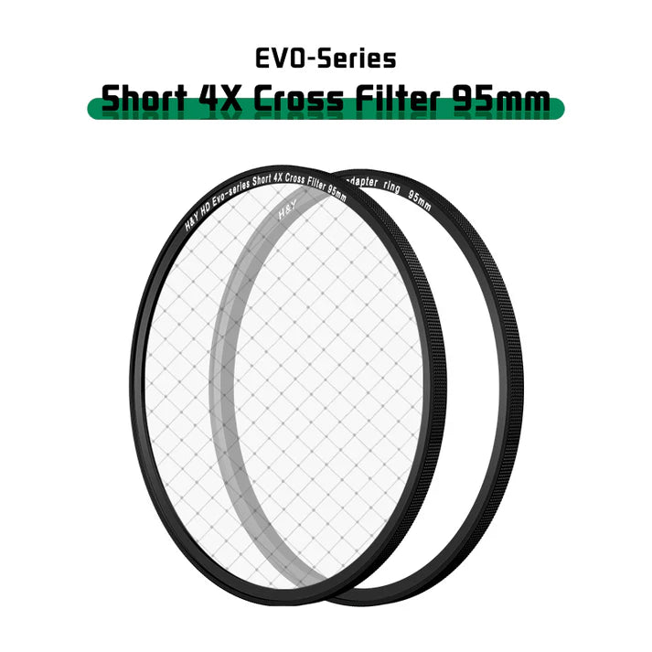 H&Y filtro EVO Short 4xCross HD alluminio anodizzato 95mm e adattatore magnetico