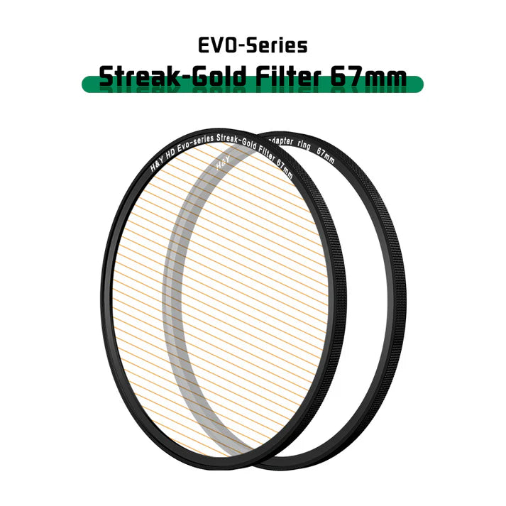 H&Y filtro EVO striscia-Gold HD alluminio anodizzato 67mm e adattatore magnetico