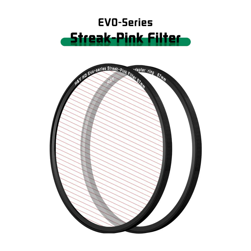H&Y filtro EVO striscia-Pink HD alluminio anodizzato 49mm e adattatore magnetico