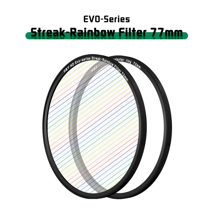H&Y filtro EVO striscia-Rainbow HD alluminio anodizzato 77mm e adattatore magnetico